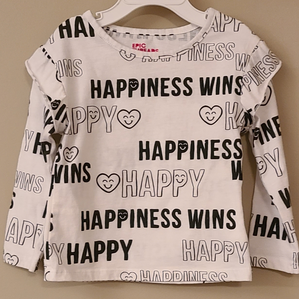 "Happiness Wins" long sleeved tee shirt